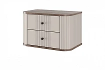 bogart Set závěsných nočních stolků VESPER 56 cm kašmír / ořech – černé úchytky | furnipol.cz