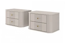 Set závěsných nočních stolků VESPER 56 cm kašmír – zlaté úchytky | furnipol.cz