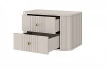 Set závěsných nočních stolků VESPER 56 cm kašmír – zlaté úchytky | furnipol.cz