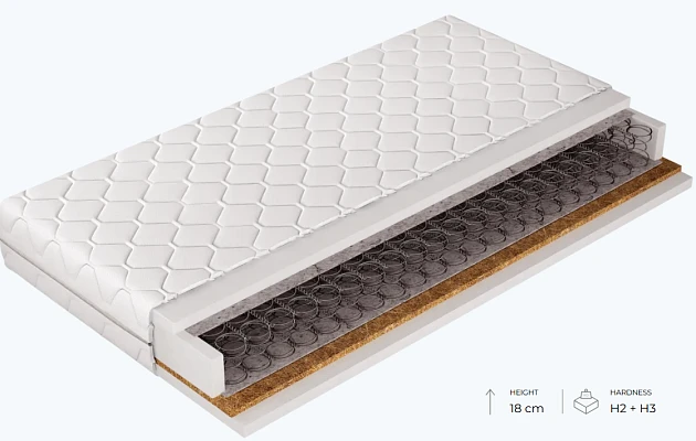 Matrac s vreckovým pružením Kokos 70x200