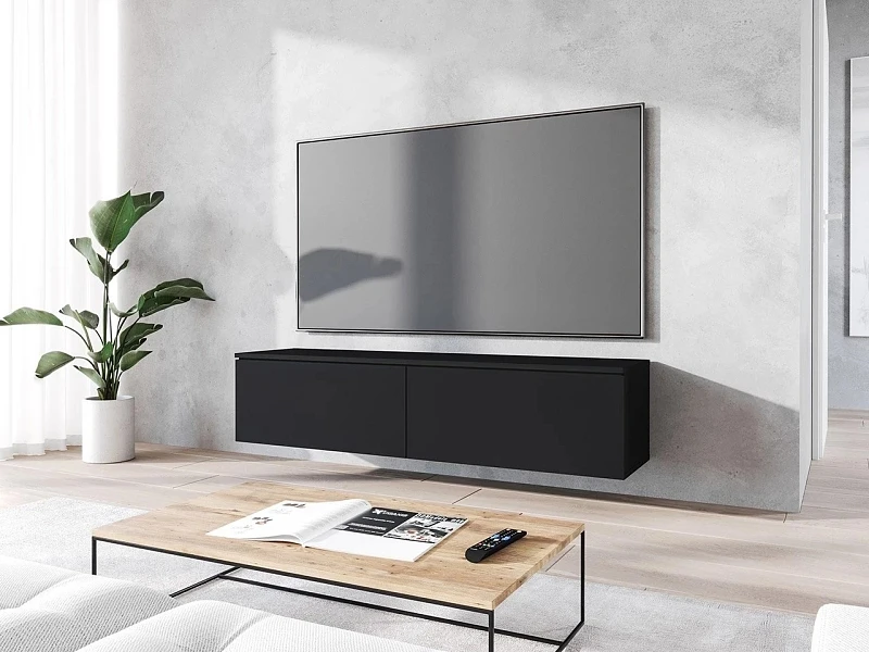 TV stolek D 140 - variabilní pro zavěšení i postavení - Čierna