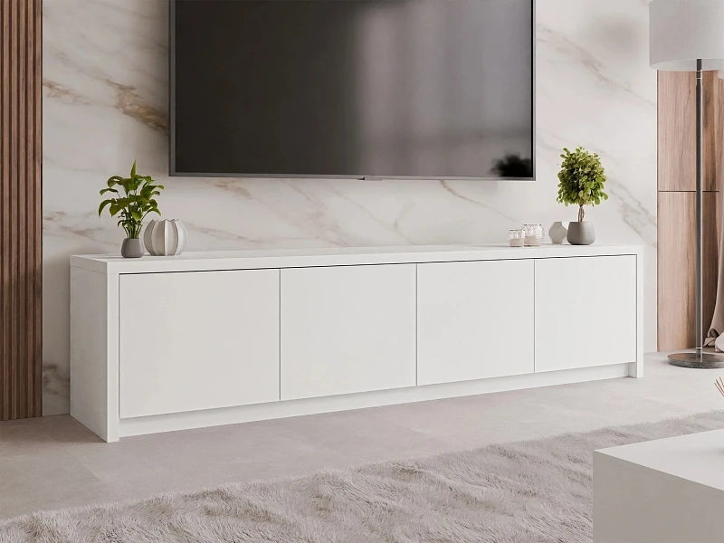 TV stolek SOLID 4D - Biela