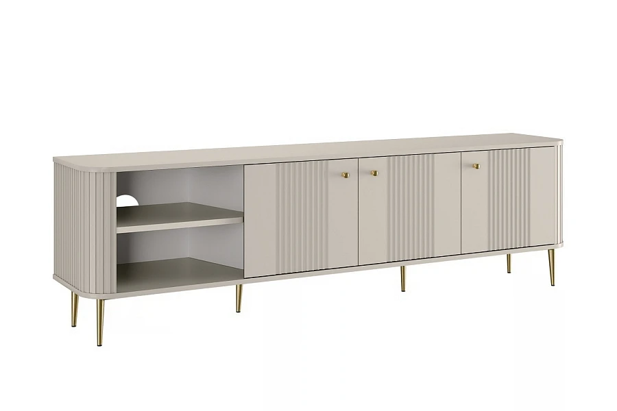 TV stolek Vesper 3D 187 cm  - Kašmír / zlaté nožky