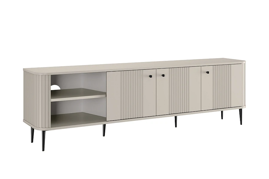 TV stolek Vesper 3D 187 cm  - Kašmír / černé nožky