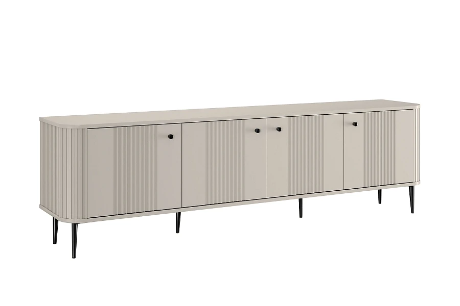 TV stolek Vesper 4D 187 cm  - Kašmírová / černé nožky