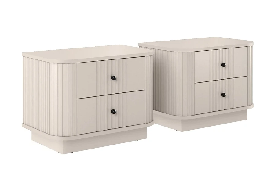 Sada nočních stolků Vesper 56 cm  - Kašmír / čierna