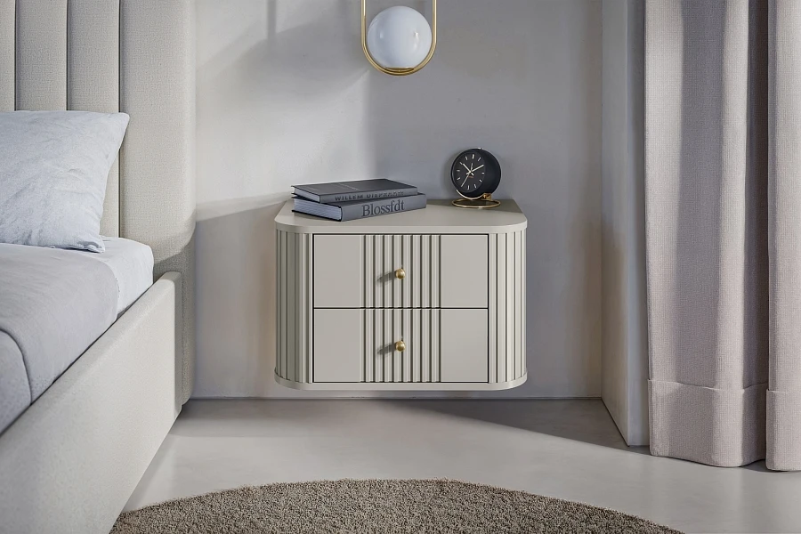 Set závěsných nočních stolků Vesper 56 cm - Kašmír / zlatá