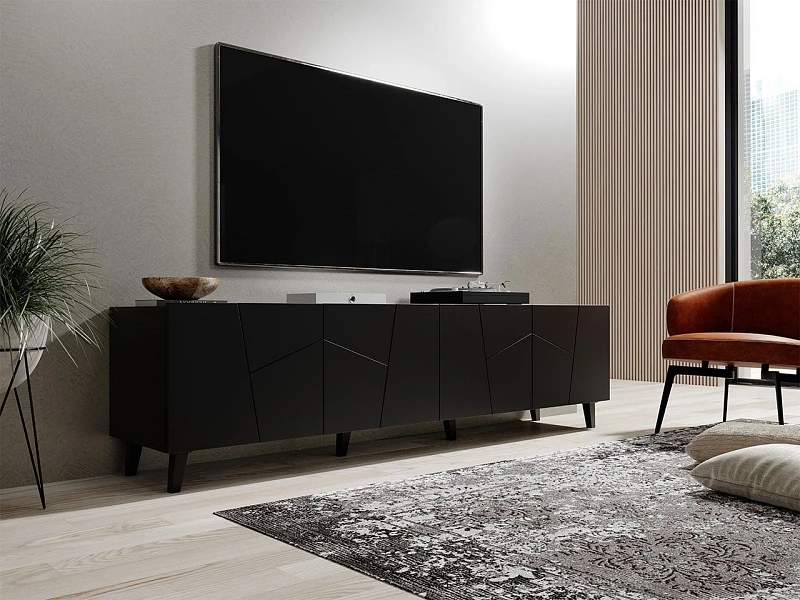 TV stolek ETNA 201 cm černá