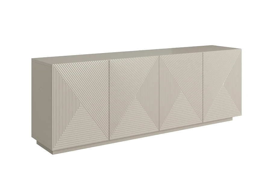 Moderní komoda Asha 200 cm čtyřdveřová - Kašmír