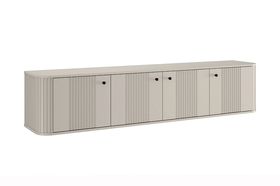 Závěsný TV stolek Vesper 4D 187 cm  - Kašmír / čierna