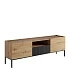 TV stolík COMO 180 2D1SZ s drážkovanými čelami – dub artisan
