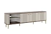 TV stolek Vesper 3D 187 cm  - Kašmír / Ořech / Zlaté nohy