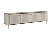 TV stolek Vesper 4D 187 cm  - Kašmír / Ořech / Zlaté nohy