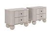 Set nočních stolků Vesper 56 cm kulaté nohy - Kašmír / čierna
