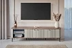 TV stolek Vesper 3D 187 cm  - Kašmír / Ořech / Černé nohy