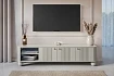 Černá třídvéřová TV skříňka Vesper 187 cm  - Kašmír / čierna