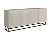 Komoda ASHA 200 cm čtyřdveřová  - Kašmír / černý rám