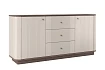 Komoda Vesper 160 cm se zásuvkami na soklu - Kašmír / Ořech